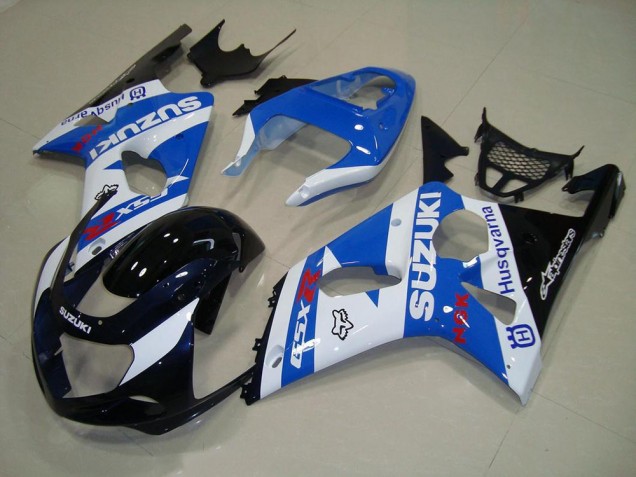 00-02 Blakc Bleu Blanc Suzuki GSXR 1000 Carénage Moto