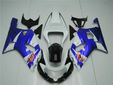 01-03 Blanc Bleu Suzuki GSXR 600/750 Carénage Moto
