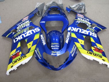 01-03 Bleu Jaune Telefumia Movistar Suzuki GSXR 600 Carénage Moto