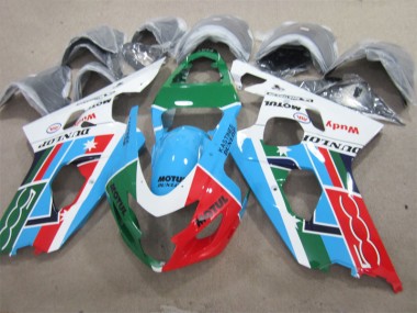 01-03 Bleu Vert Blanc Motul Suzuki GSXR 600 Carénage Moto