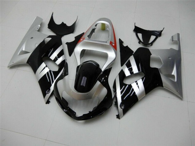 01-03 Noir Argent Suzuki GSXR 600/750 Carénage Moto 01-03 Noir Argent Suzuki GSXR 600/750 Carénage Moto