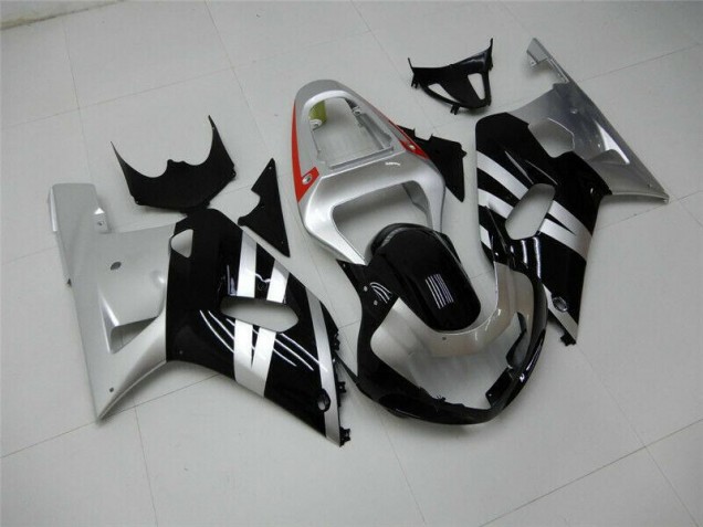 01-03 Noir Argent Suzuki GSXR 600/750 Carénage Moto 01-03 Noir Argent Suzuki GSXR 600/750 Carénage Moto