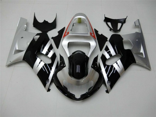 01-03 Noir Argent Suzuki GSXR 600/750 Carénage Moto 01-03 Noir Argent Suzuki GSXR 600/750 Carénage Moto