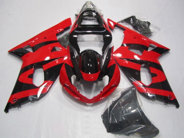 01-03 Noir Rouge Suzuki GSXR 750 Carénages Moto 01-03 Noir Rouge Suzuki GSXR 750 Carénages Moto
