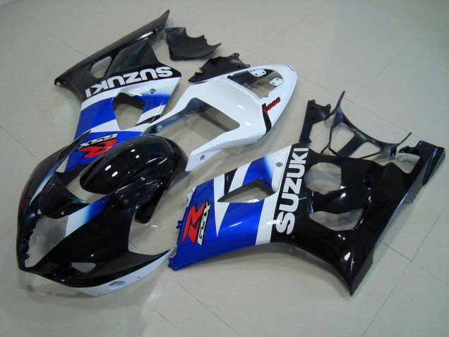 03-04 Noir Bleu Blanc Suzuki GSXR 1000 Carénage Moto 03-04 Noir Bleu Blanc Suzuki GSXR 1000 Carénage Moto