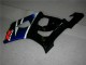 03-04 Noir Bleu Suzuki GSXR 1000 Kit Carénages Motos Complet