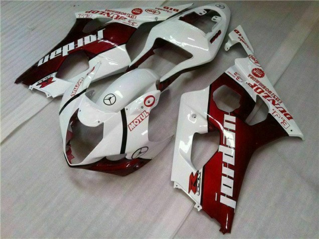 03-04 Rouge Blanc Suzuki GSXR 1000 Carénage Moto 03-04 Rouge Blanc Suzuki GSXR 1000 Carénage Moto