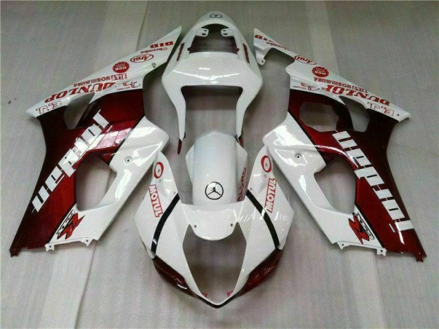 03-04 Rouge Blanc Suzuki GSXR 1000 Carénage Moto 03-04 Rouge Blanc Suzuki GSXR 1000 Carénage Moto