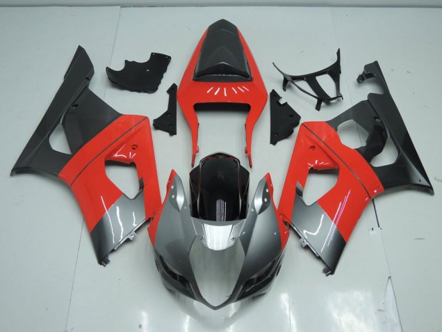 03-04 Rouge et Gris Suzuki GSXR 1000 Carénage Moto