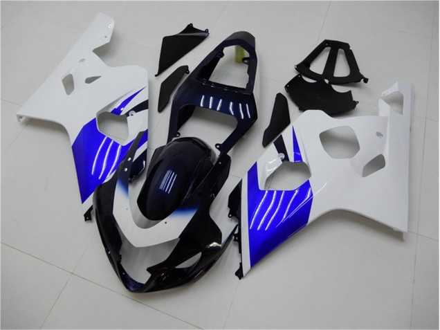 04-05 Blanc Bleu Suzuki GSXR 600/750 Carénage Moto 04-05 Blanc Bleu Suzuki GSXR 600/750 Carénage Moto