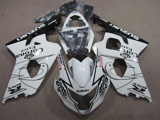 04-05 Blanc Corona Extra Motul Suzuki GSXR 600 Carénage Moto 04-05 Blanc Corona Extra Motul Suzuki GSXR 600 Carénage Moto