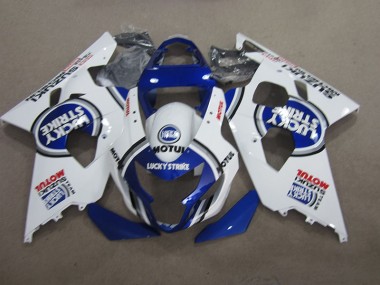 04-05 Bleu Blanc Lucky Strike Motul Suzuki GSXR 600 Carénage Moto