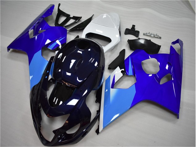 04-05 Bleu Blanc Suzuki GSXR 600/750 Carénage Moto 04-05 Bleu Blanc Suzuki GSXR 600/750 Carénage Moto