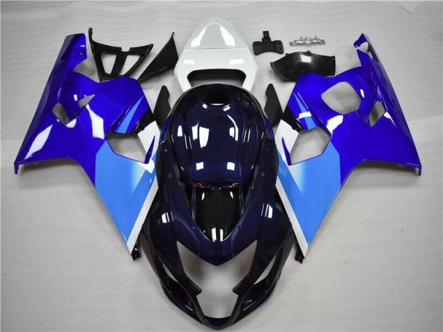04-05 Bleu Blanc Suzuki GSXR 600/750 Carénage Moto 04-05 Bleu Blanc Suzuki GSXR 600/750 Carénage Moto
