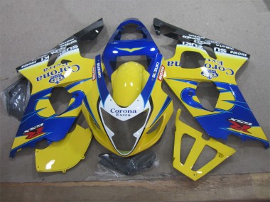 04-05 Jaune Bleu Corona Extra Suzuki GSXR 600 Carénages Moto