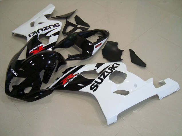 04-05 Noir Blanc Suzuki GSXR 750 Carénages Moto 04-05 Noir Blanc Suzuki GSXR 750 Carénages Moto