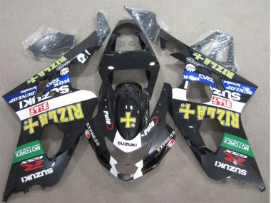 04-05 Noir Jaune Rizla Suzuki GSXR 600 Carénage Moto