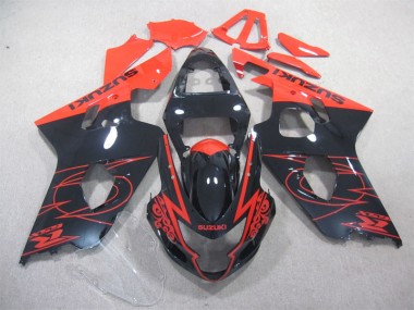 04-05 Noir Rouge Suzuki GSXR 600 Carénage Moto