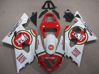 04-05 Rouge Blanc Lucky Strike Motul Suzuki GSXR 600 Carénage Moto