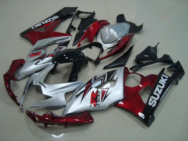 05-06 Argent Rouge Suzuki GSXR 1000 Carénage Moto 05-06 Argent Rouge Suzuki GSXR 1000 Carénage Moto