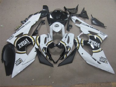 05-06 Blanc Lucky Strike Noir Motul Suzuki GSXR 1000 Carénage Moto