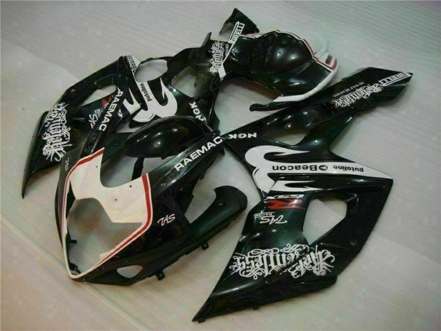 05-06 Blanc Noir Suzuki GSXR 1000 Carénage Moto 05-06 Blanc Noir Suzuki GSXR 1000 Carénage Moto
