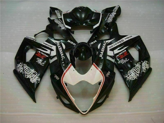 05-06 Blanc Noir Suzuki GSXR 1000 Carénage Moto 05-06 Blanc Noir Suzuki GSXR 1000 Carénage Moto