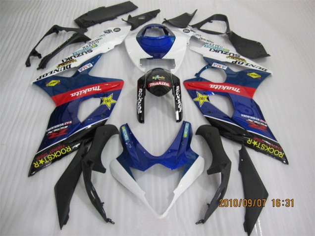 05-06 Bleu Noir Rockstar Suzuki GSXR 1000 Carénage Moto