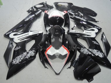 05-06 Noir Blanc Beacon Suzuki GSXR 1000 Carénage Moto