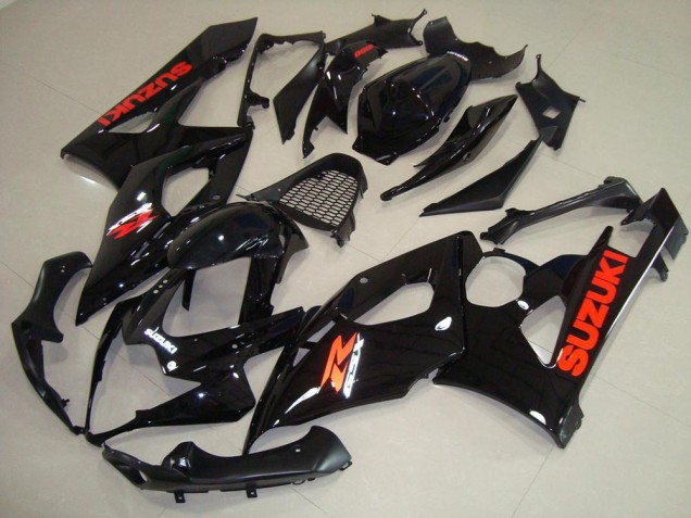 05-06 Noir Brillant Rouge Décalque Suzuki GSXR 1000 Carénage Moto