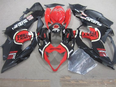 05-06 Noir Lucky Strike Rouge Motul Suzuki GSXR 1000 Carénage Moto