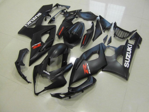 05-06 Noir Mat avec Blanc Décalque Suzuki GSXR 1000 Carénage Moto 05-06 Noir Mat avec Blanc Décalque Suzuki GSXR 1000 Carénage Moto