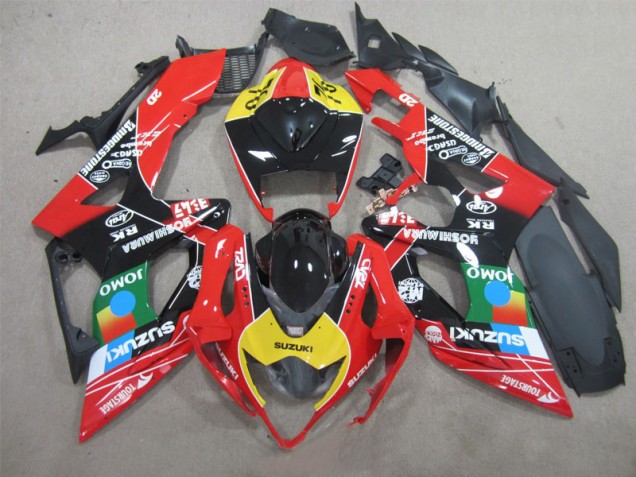 05-06 Noir Rouge Jaune Suzuki GSXR 1000 Carénage Moto 05-06 Noir Rouge Jaune Suzuki GSXR 1000 Carénage Moto