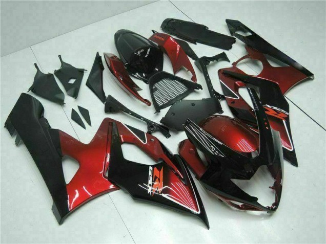 05-06 Rouge Noir Suzuki GSXR 1000 Carénage Moto 05-06 Rouge Noir Suzuki GSXR 1000 Carénage Moto