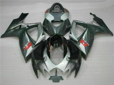06-07 Argent Noir Suzuki GSXR 600/750 Carénage Moto