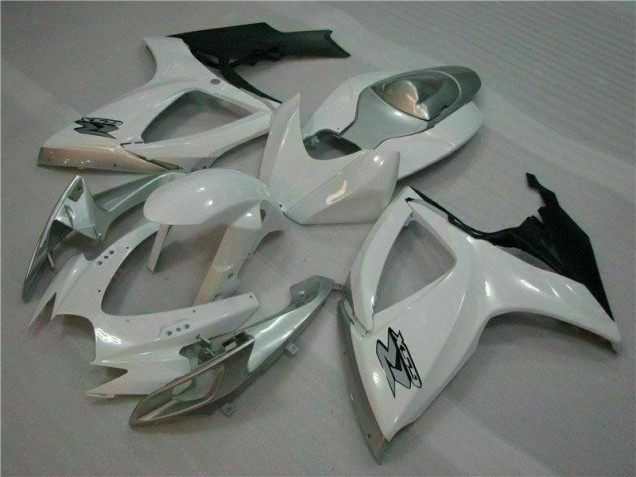 06-07 Blanc Argent Suzuki GSXR 600/750 Carénage Moto