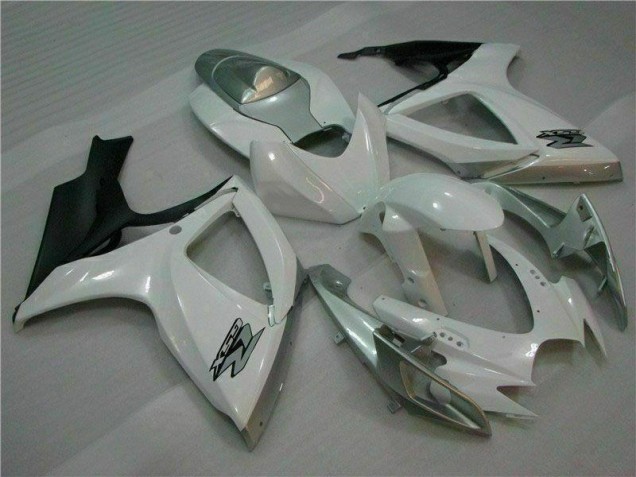 06-07 Blanc Argent Suzuki GSXR 600/750 Carénage Moto