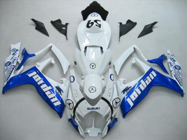 06-07 Blanc Bleu Jordan Suzuki GSXR 600 Carénage Moto