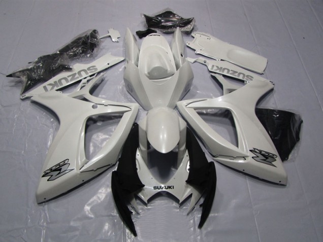 06-07 Blanc Suzuki GSXR 600 Carénages Moto 06-07 Blanc Suzuki GSXR 600 Carénages Moto
