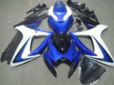 06-07 Bleu Blanc Noir Suzuki GSXR 600 Carénage Moto
