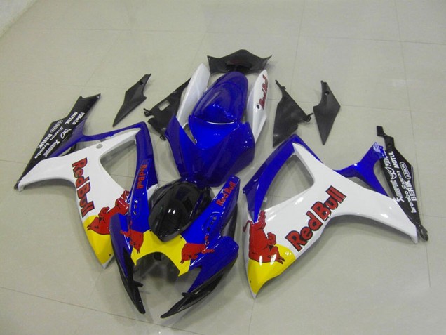 06-07 Bleu Blanc Red Bull Suzuki GSXR 750 Carénage Moto 06-07 Bleu Blanc Red Bull Suzuki GSXR 750 Carénage Moto