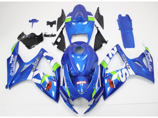 06-07 Bleu Blanc Suzuki GSXR 600/750 Kit Carénages Motos Complet 06-07 Bleu Blanc Suzuki GSXR 600/750 Kit Carénages Motos Complet