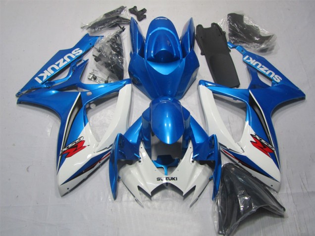 06-07 Bleu Blanc Suzuki GSXR 600 Carénage Moto 06-07 Bleu Blanc Suzuki GSXR 600 Carénage Moto