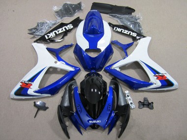 06-07 Bleu Blanc Suzuki GSXR 600 Kit Carénages Motos Complet