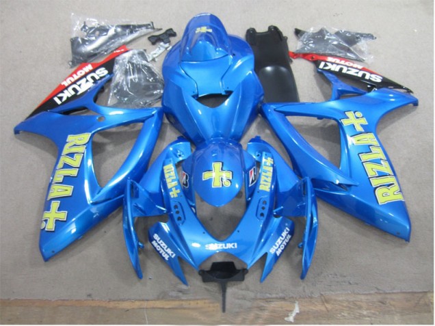 06-07 Bleu Jaune Rizla Suzuki GSXR 600 Carénage Moto 06-07 Bleu Jaune Rizla Suzuki GSXR 600 Carénage Moto