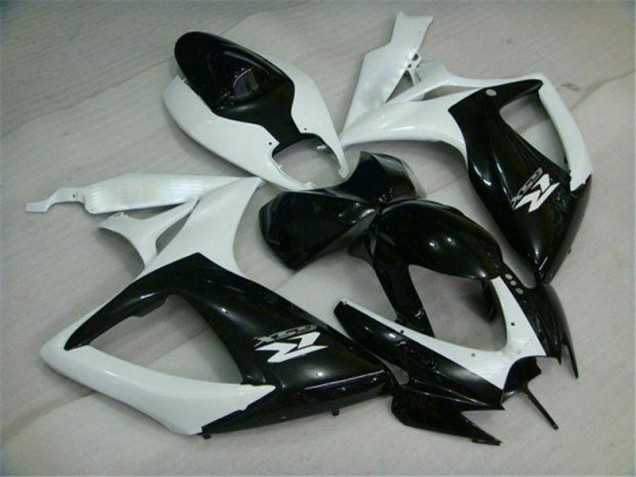 06-07 Noir Blanc Suzuki GSXR 600/750 Carénage Moto