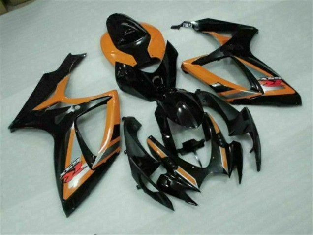 06-07 Noir Orange Suzuki GSXR 600/750 Carénage Moto
