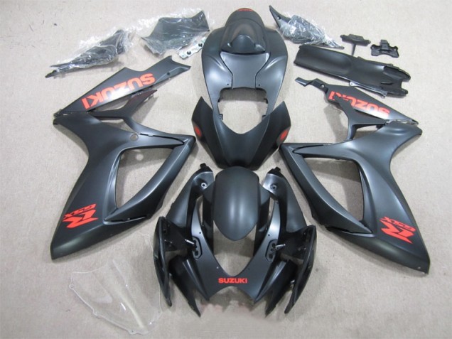 06-07 Noir Rouge Décalque Suzuki GSXR 600 Carénage Moto 06-07 Noir Rouge Décalque Suzuki GSXR 600 Carénage Moto