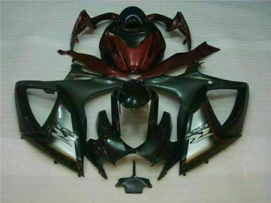 06-07 Noir Rouge Suzuki GSXR 600/750 Carénage Moto