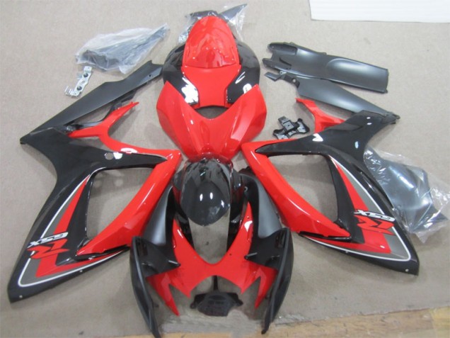 06-07 Noir Rouge Suzuki GSXR 600 Carénage Moto